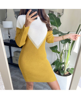 Dames Sweaterdress Ochre