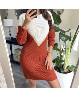 Dames sweaterdress rusty