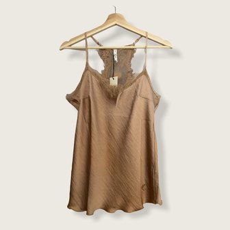 Miracles Top Brown Satin