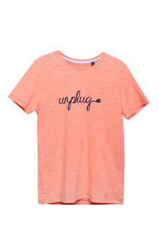 T-shirt unplug orange
