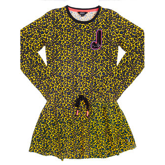 LMJ Elvy Dress Yellow Panther