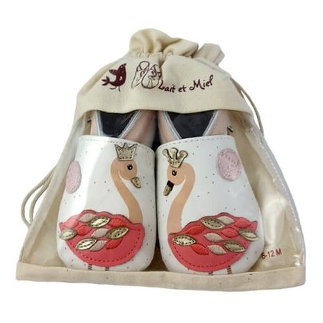 Lait et Miel Babyschoentjes Roze Flamingo