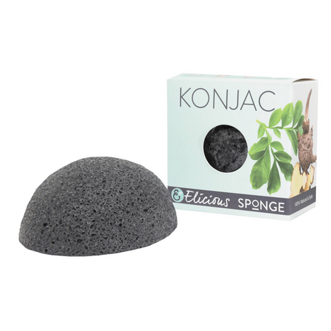 Elicous Konjac Gezichtsspons charcoal