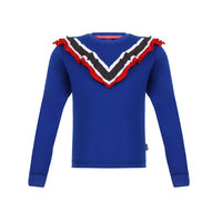 Little Miss Juliette Sweater Ruffle Blue