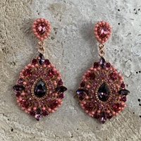 Miracles oorringen Jill Fuchsia