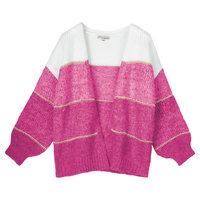 Dames Cardigan Layered Rosé