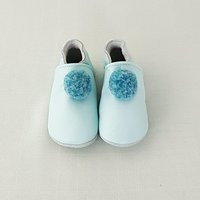 Lait et Miel Babyschoentjes Blue Pompon