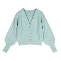 Dames Cardigan Balloonsleeve Mint