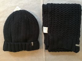 JOCKO set sjaal en muts marineblauw