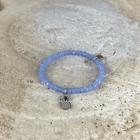 Miracles armband ananas blauw-zilver KIDS